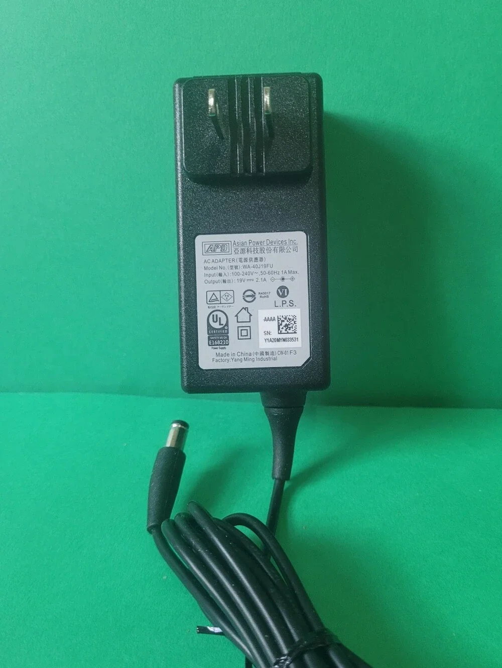 Original Ember Power AC Adapter APD WA-40J19FU 19V 2.1A Genuine.